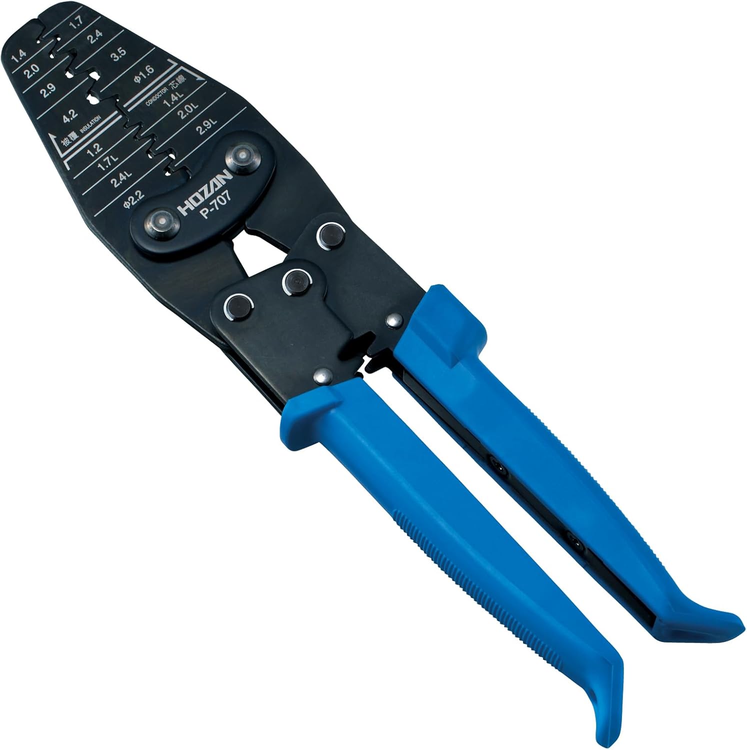 Hozan P-707 crimping tool 0.05 - 2mm open contacts