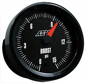 AEM Analog Boost/Fuel Pressure SAE Gauge. 0~15psi - Klik om te sluiten