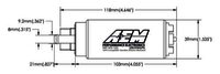 AEM 320lph E85-Compatible High Flow In-Tank Fuel Pump (Offset In