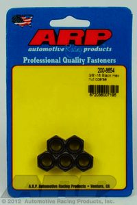 ARP 3/8-16 black coarse hex nut kit