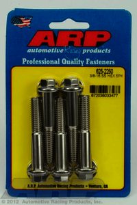 ARP 3/8-16 x 2.250 hex 7/16 wrenching SS bolts