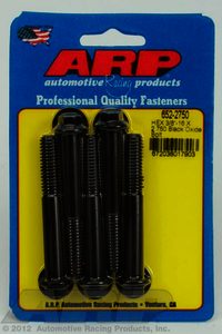 ARP 3/8-16 X 2.750 hex black oxide bolts