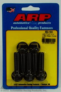 ARP 7/16-14 X 1.500 hex black oxide bolts