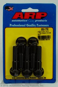 ARP 7/16-14 X 1.750 hex black oxide bolts