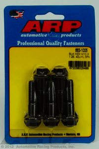 ARP M10 x 1.25 x 40 hex black oxide bolts