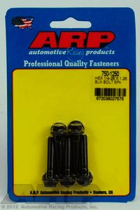 ARP 1/4-28 x 1.250 hex black oxide bolts