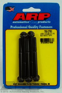 ARP 1/4-28 x 2.750 hex black oxide bolts