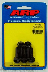 ARP 5/16-24 x 1.000 hex black oxide bolts