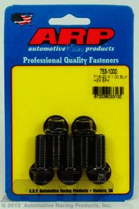 ARP 7/16-20 x 1.000 hex black oxide bolts