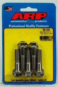 ARP M10 x 1.25 x 40 hex SS bolts