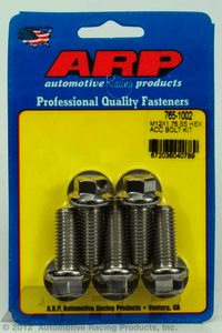 ARP M12 x 1.75 x 30 hex SS bolts