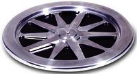 K&N Top Plate - TOP PLATE;14", 10 SPOKE, CHROME, W/CARBON FIBER