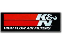 K&N Banner; High Flow, 10' X 3', black, poly - BANNER; HIGH FLOW