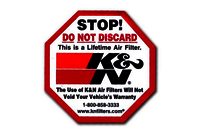 K&N Decal; do not discard; SM, 2-1/2" - DECAL; STOP 2-1/2"