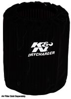 K&N Air Filter Wrap - DRYCHARGER WRAP; BLACK, CUSTOM