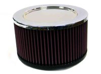 K&N Universal Chrome Filter - 3-1/16"FLG, 7"OD, 3"H; CR TP,V