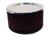 K&N Universal Chrome Filter - 3"O/S FLG, 7"OD, 4"H; CR TP,V