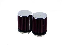 K&N Universal Chrome Filter - 2-1/16"FLG,3-1/4"B,3"T,4"H (2 PER