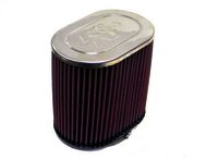 K&N Universal Chrome Filter - 2-3/4"10 DEG FLG, 6-1/4" X 4", 6"H