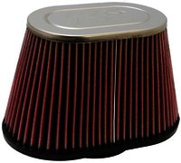 K&N Universal Chrome Filter - 3-1/2"FLG., 8-1/2 X 5-1/4"B, 6-1/4