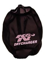 K&N Air Filter Wrap - DRYCHARGER WRAP; BLACK, CUSTOM