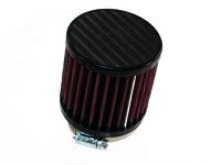 K&N Universal Air Filter - Carbon Fiber Top - 1-15/16"FLG, 3"OD,