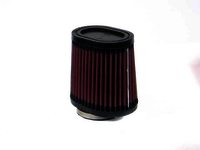 K&N Universal Rubber Filter - 2-1/8"FLG O/S, 4" X 3"B, 3-1/2" X