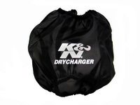 K&N Air Filter Wrap - DRYCHARGER WRAP, BLACK, CUSTOM