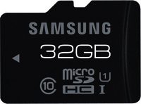 Samsung Pro 32GB MicroSDHC card - 70mbs