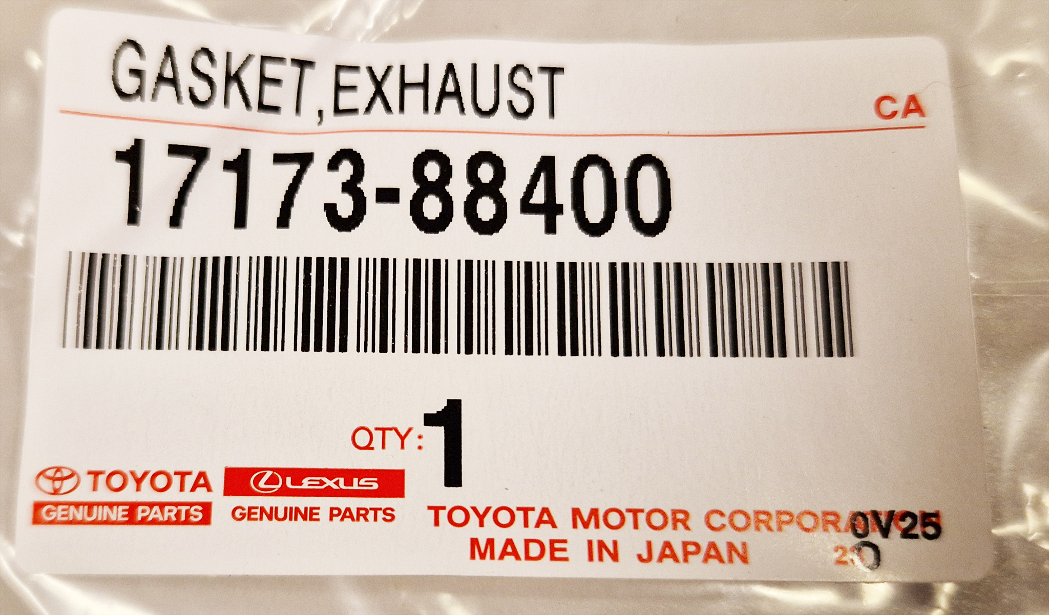 Toyota OEM exhaust gasket - 1JZ non VVTi