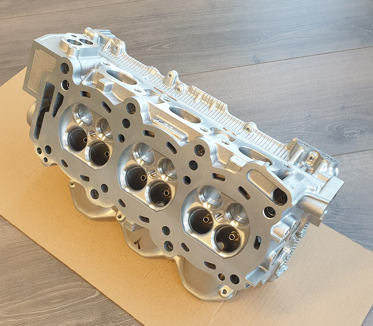 Nissan VR38DETT cylinder head - left side