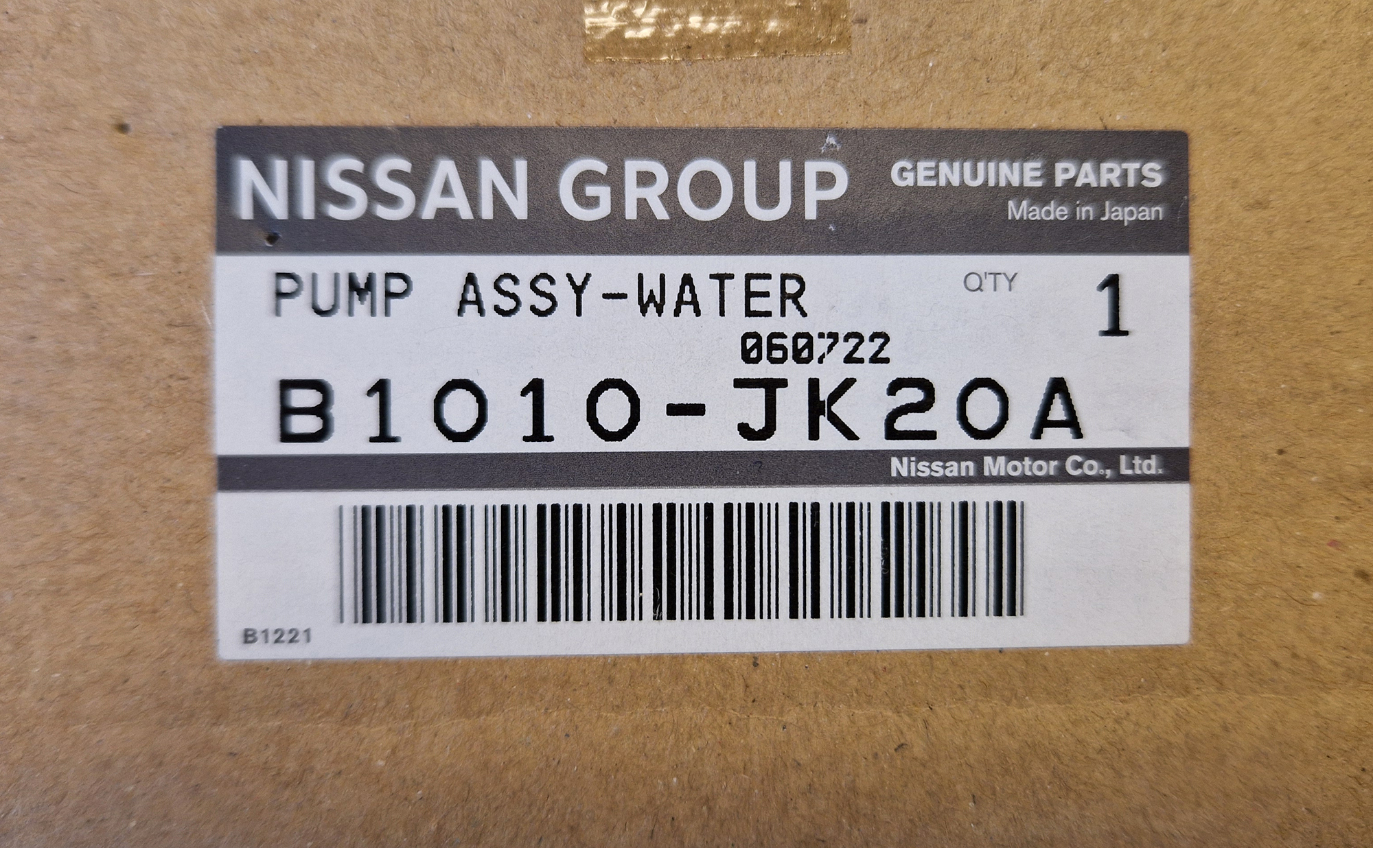 Nissan OEM water pump for VR38DETT engines - B1010-JK20A
