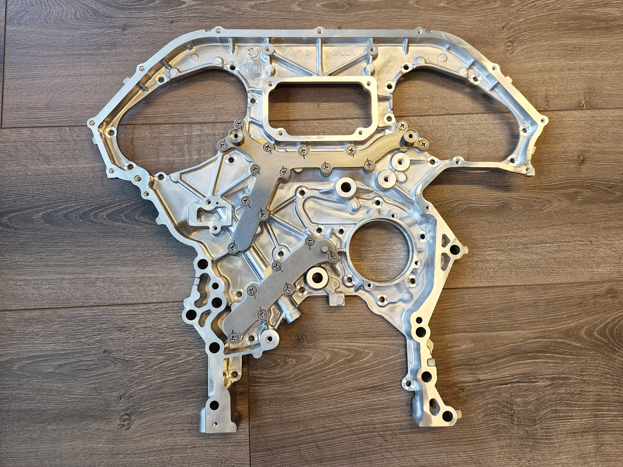 Nissan VR38DETT timing cover - middle - 13500-JF01A