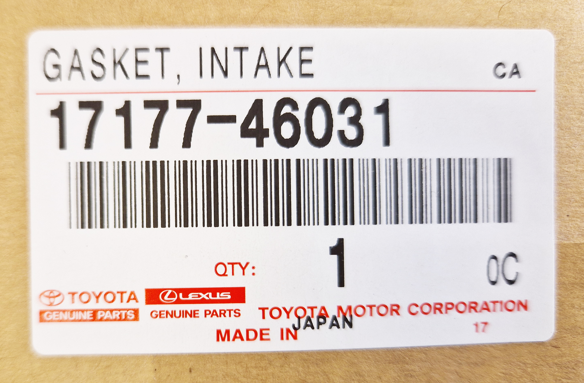 Toyota OEM inlaatpakking 17177-46031 2JZ-GTE (VVTi)