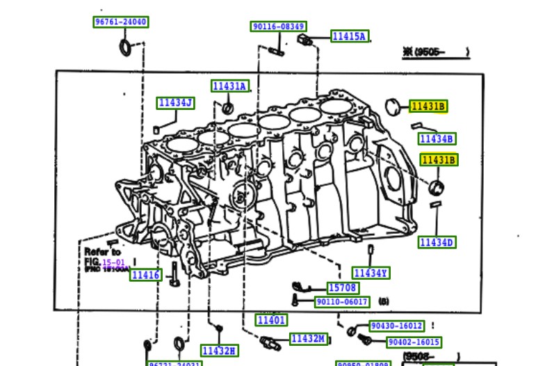 Toyota OEM core / freeze plug - 96411-43500