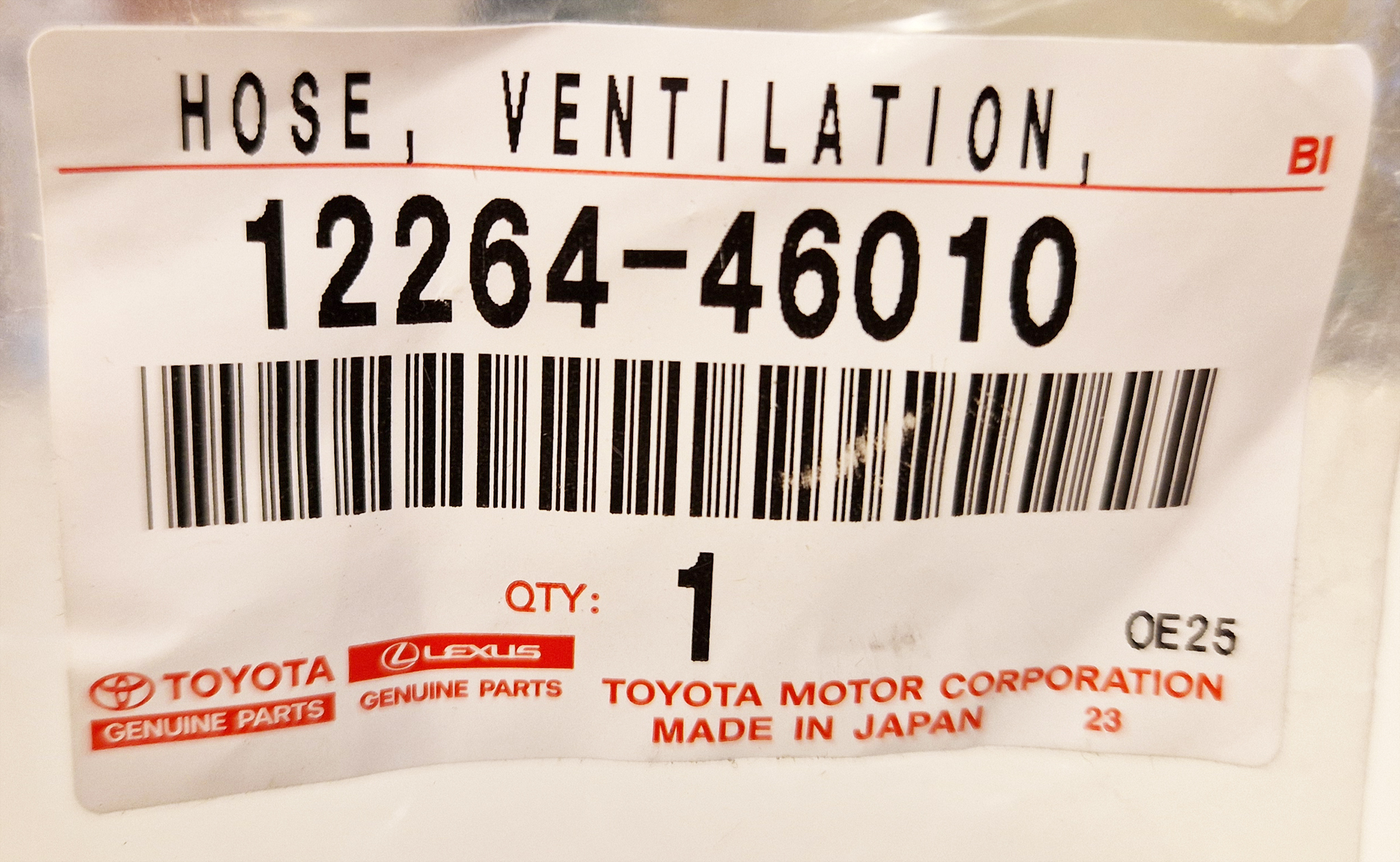 Toyota OEM slang carterventilatie - 12264-46010