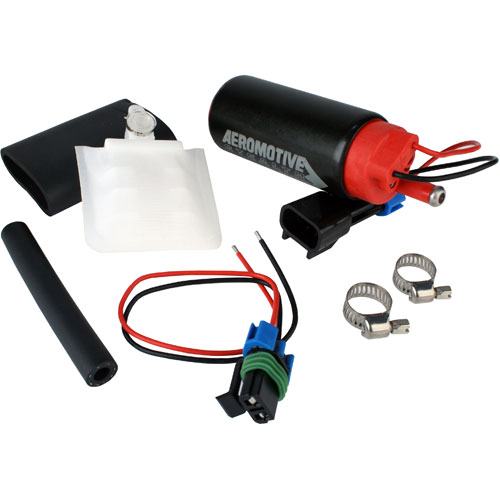 Aeromotive Fuel Pump, E85, Offset Inlet - Inlet inline w/ outlet