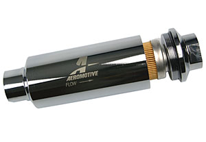 Aeromotive Filter, In-Line, 10-m Fabric Element, ORB-12 Port, Ni