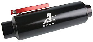 Aeromotive Filter w/ Shutoff Valve, 100-m Stainless Mesh element