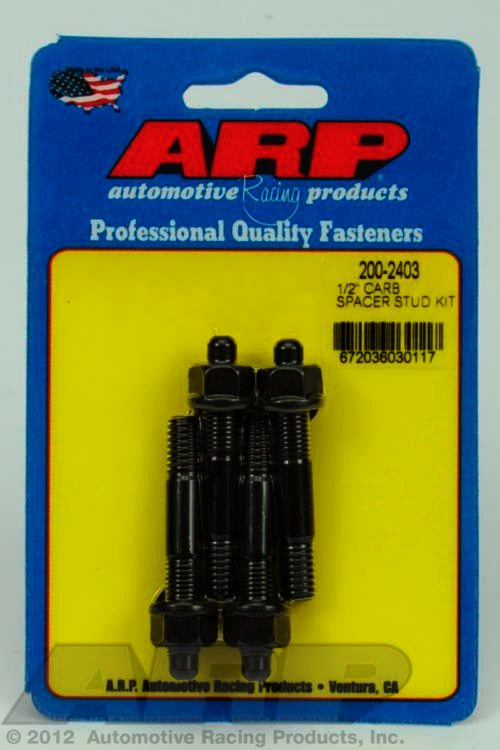 ARP 1/2" carburetor spacer stud kit 2.225" OAL - Klik om te sluiten