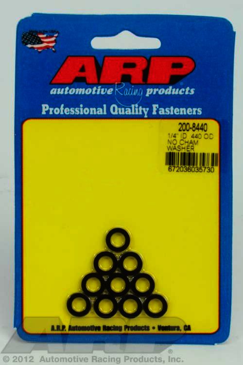 ARP 1/4 ID .440 OD no chamfer black washers - Klik om te sluiten