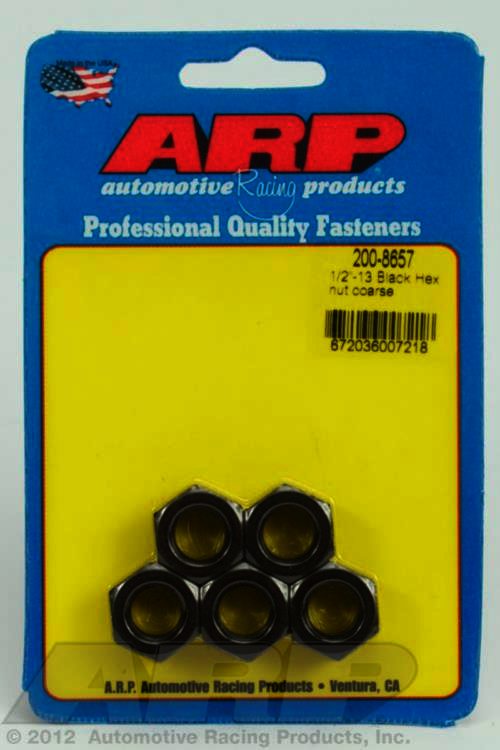 ARP 1/2-13 black coarse hex nut kit - Klik om te sluiten