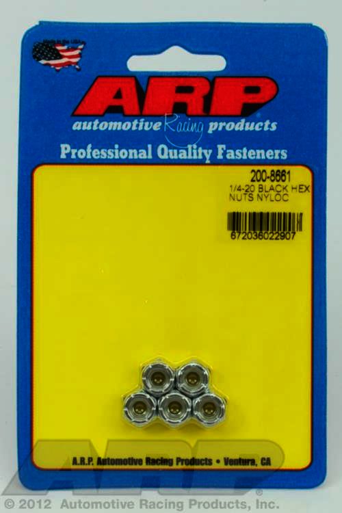 ARP 1/4-20 cad coarse nyloc hex nut kit - Klik om te sluiten