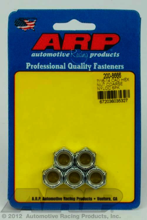 ARP 7/16-14 cad coarse nyloc hex nut kit - Klik om te sluiten