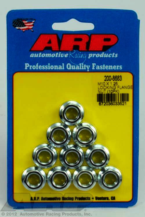 ARP M10 X 1.25 locking flange nut kit - Klik om te sluiten