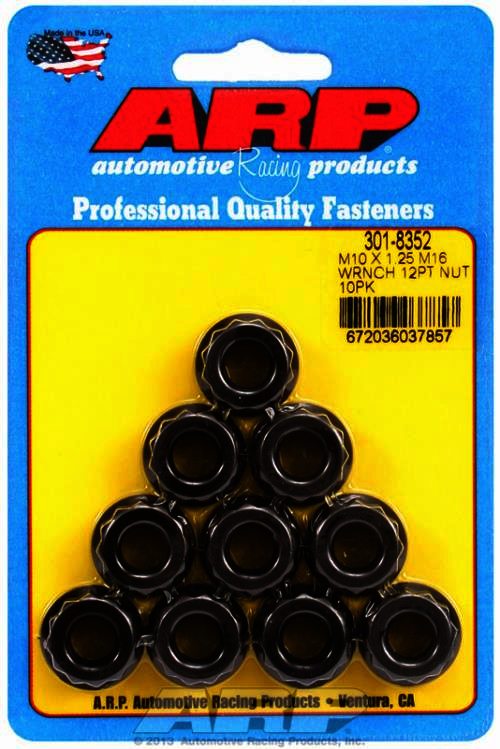 ARP M10 X 1.25 M16 socket 12pt nut kit - Klik om te sluiten