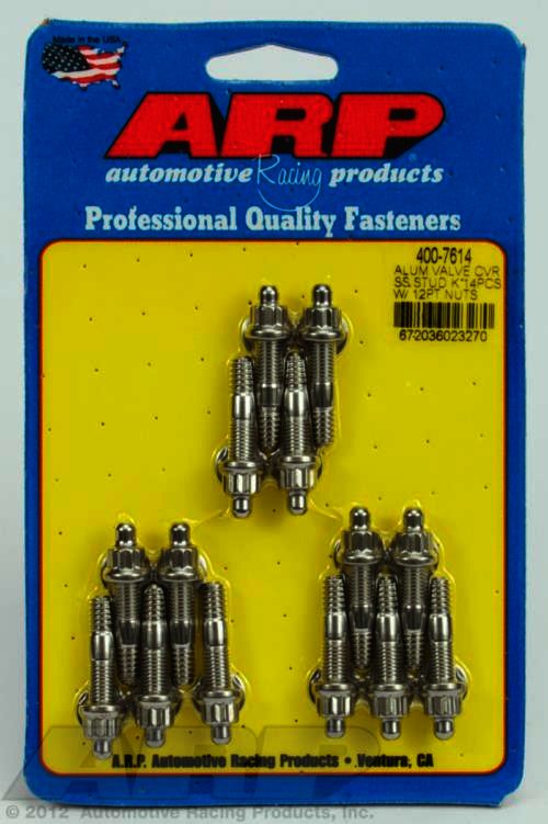 ARP Cast alum covers SS 12pt valve cover stud kit, 14pc - Klik om te sluiten