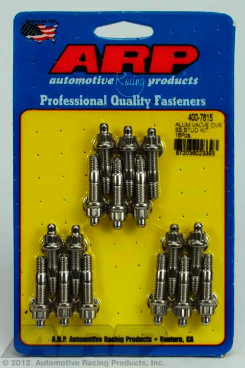 ARP Cast alum covers SS 12pt valve cover stud kit, 16pc - Klik om te sluiten