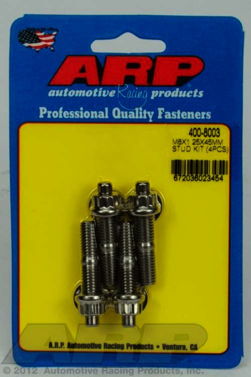 ARP M8 X 1.25 X 45mm broached stud kit - 4pcs - Klik om te sluiten