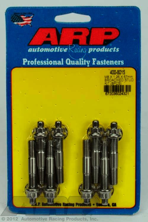 ARP M8 X 1.25 X 57mm broached stud kit - 8pcs - Klik om te sluiten